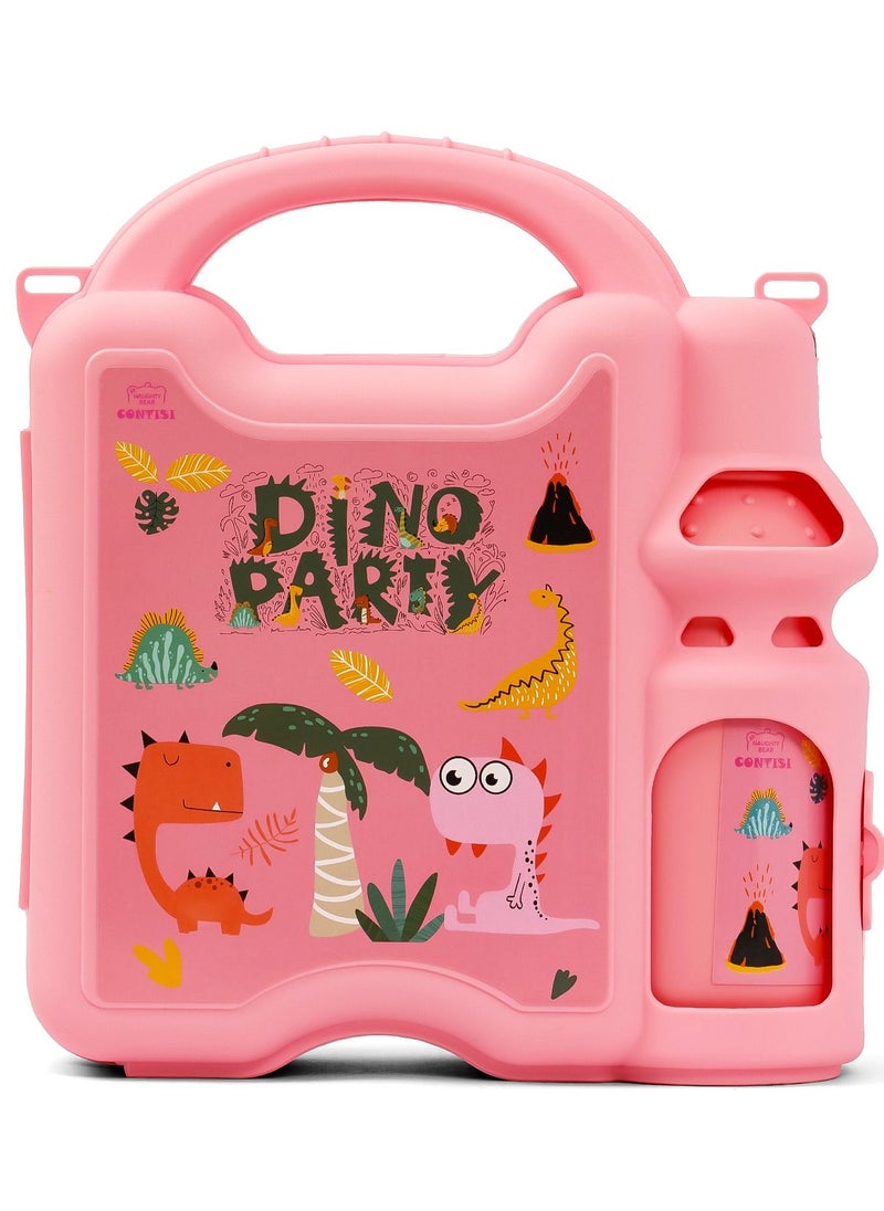 Eazy Kids Kids Lunch Box With Bottle - Pink  - Image 2