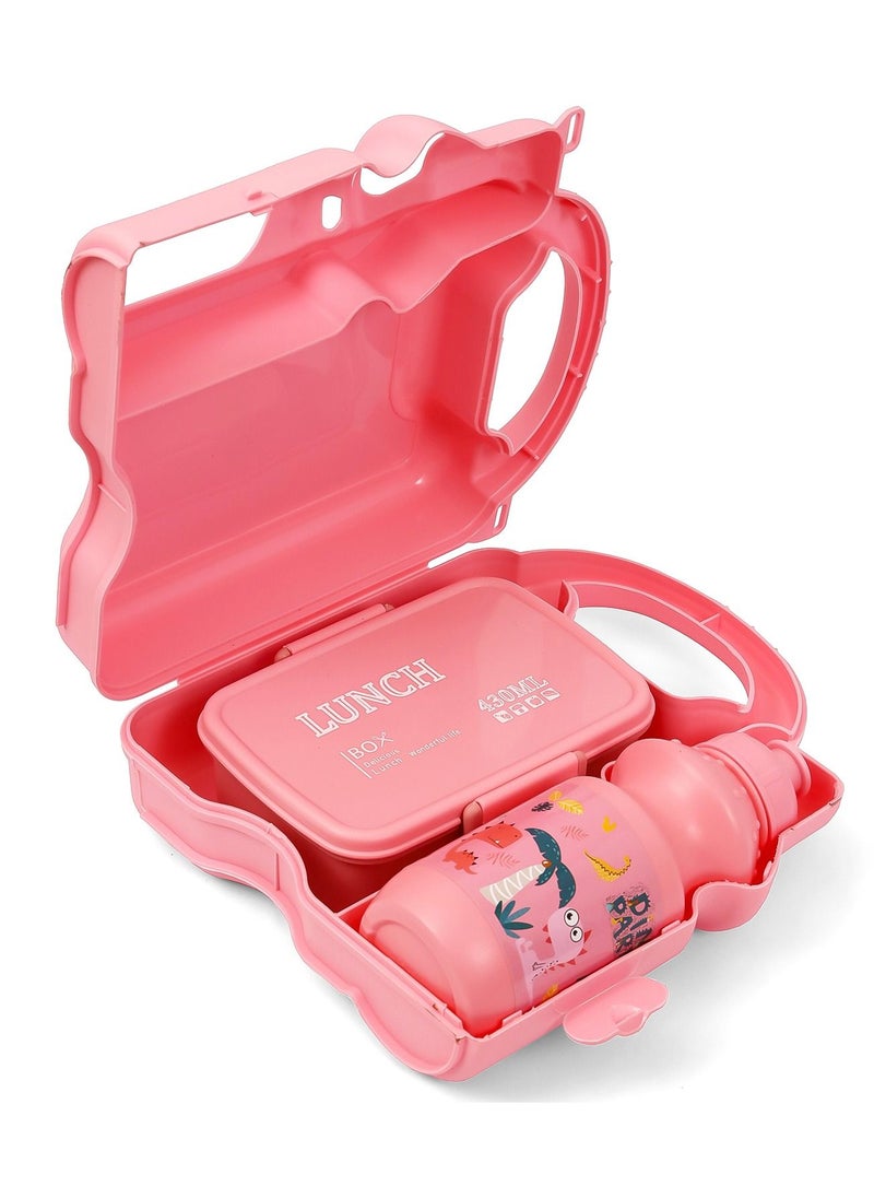Eazy Kids Kids Lunch Box With Bottle - Pink  - Image 3