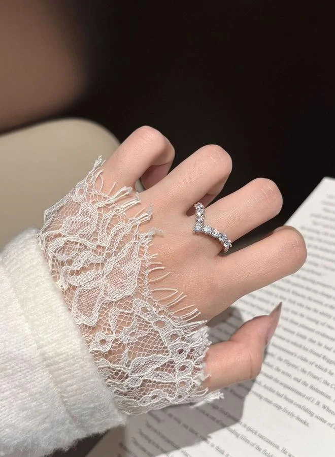 Take Two Embellished V- Ring