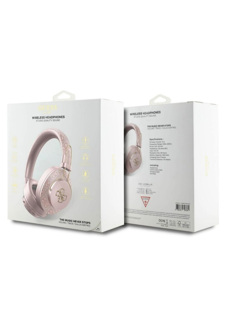 GUESS GUESS Wireless Headphones - Studio Quality Sound - Pink - Image 5