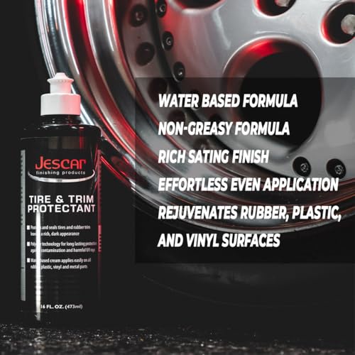 Jescar Tire & Trim Protectant - 16oz - Long-Lasting UV Protection for Tires, Trim, and Vinyl – Restores Shine, Prevents Fading, and Repels Dirt – Easy Application, Professional-Grade - Image 3