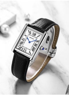 Sanda SANDA Men Quartz Watch Waterproof Casual Fashion Men Quartz Watches Wear Resistant Leather Strap Square Dial Design Business Wristwatch Male  - Image 1