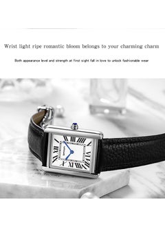 Sanda SANDA Men Quartz Watch Waterproof Casual Fashion Men Quartz Watches Wear Resistant Leather Strap Square Dial Design Business Wristwatch Male  - Image 3