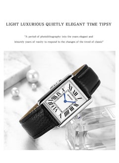 Sanda SANDA Men Quartz Watch Waterproof Casual Fashion Men Quartz Watches Wear Resistant Leather Strap Square Dial Design Business Wristwatch Male  - Image 5