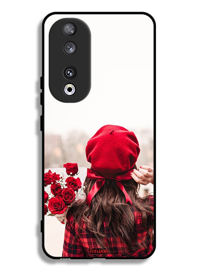 Tolwak Honor 90 Protective Case Cover Holding Flowers - Image 1