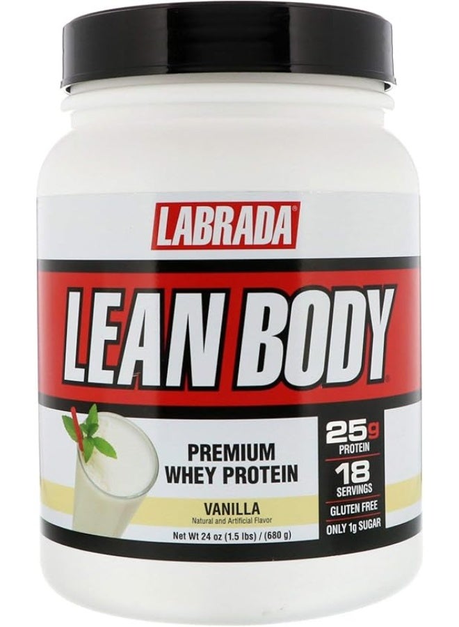 لابرادا بروتين مصل اللبن الممتاز من لابرادا نيوتريشن لين بودي، بنكهة الفانيليا، 1.5 رطل - Image 1