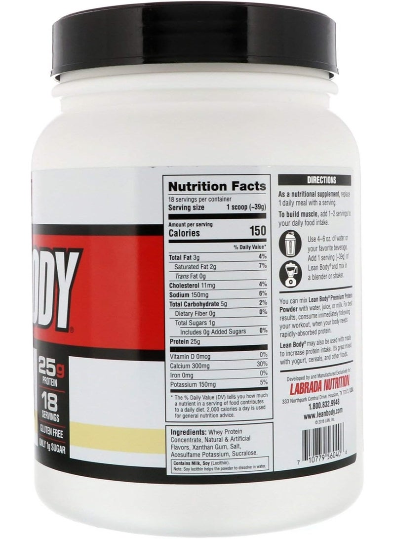 لابرادا بروتين مصل اللبن الممتاز من لابرادا نيوتريشن لين بودي، بنكهة الفانيليا، 1.5 رطل - Image 2