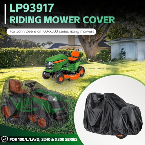 Sunluway LP93917 Riding Lawn Mower Cover For John Deere 100X300 Series Tractors 330D Oxford Fabric Waterproof Tractor Cover Allseason Protection - Image 3