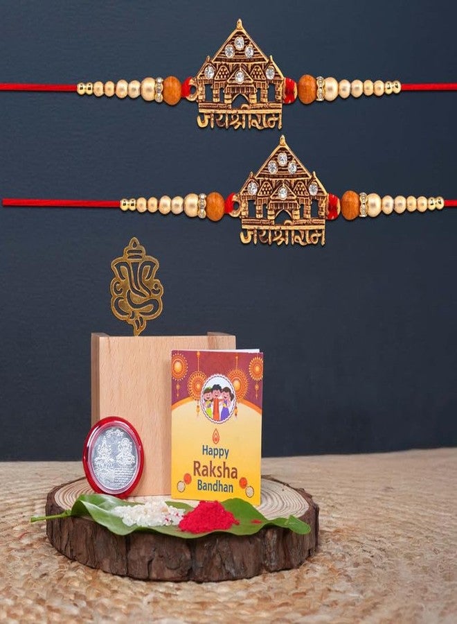DarkShri Designer Rakhis with Roli Chawal Pack - Rakhi for Brother, Bhaiya,Bhabhi Rakhi set of 2 A0004 - Image 2