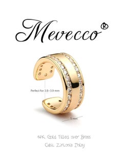 Mevecco Women Ear Cuff Earring Gold Non Pierced Ear Cartilage Clip on Wrap Hoop 14K Gold Filled Tiny Boho Beach Simple Minimalist Delicate Handmade Hypoallergenic Jewelry Gift-Sold as Single/Pair  - Image 4