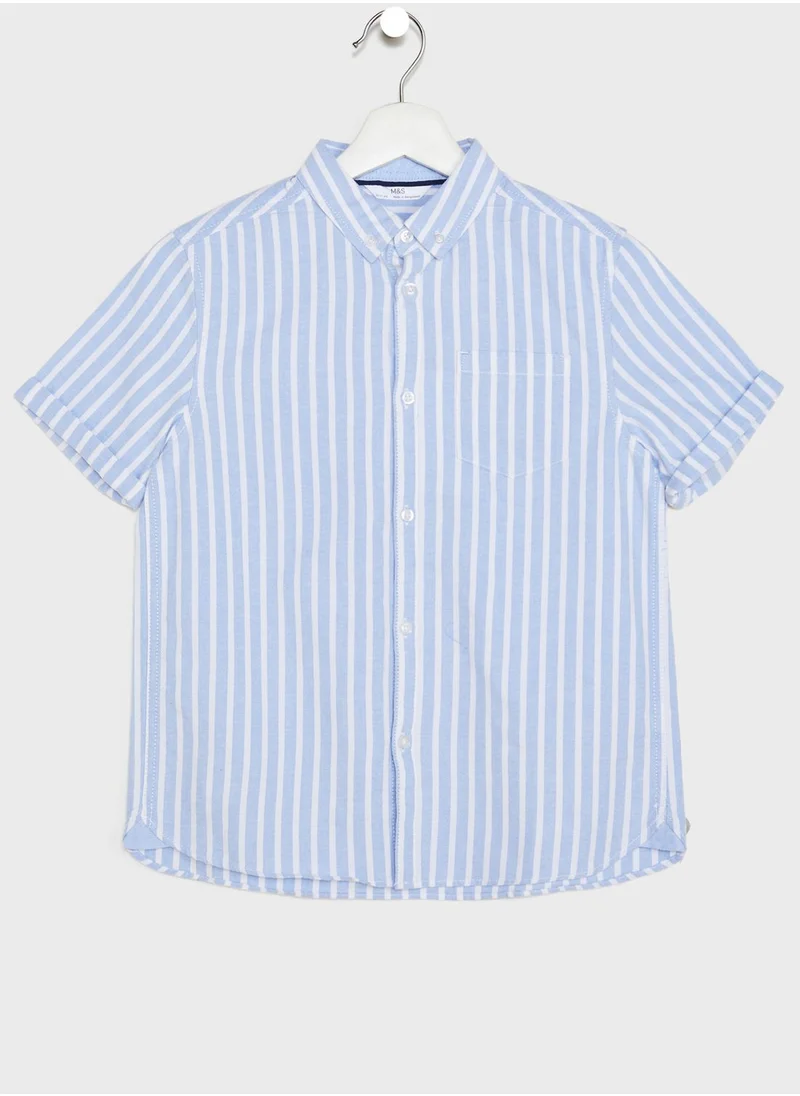 Marks & Spencer Kids Striped Straight Fit Shirt