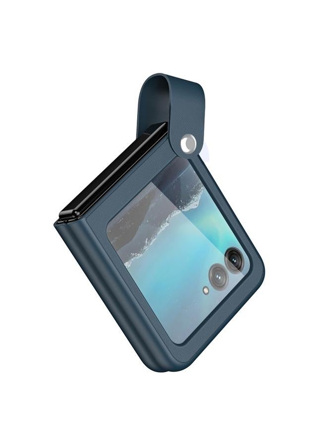 إيروريكس جراب لهاتف موتورولا رازر 40 ألترا مصنوع من الجلد مع حزام يد - Image 1