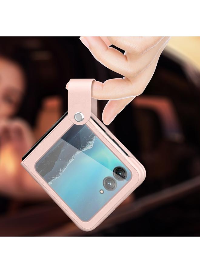 إيروريكس جراب لهاتف موتورولا رازر 40 ألترا مصنوع من الجلد مع حزام يد - Image 5