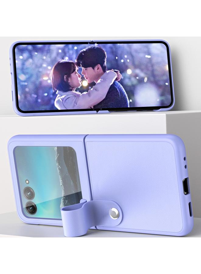 إيروريكس جراب لهاتف موتورولا رازر 40 ألترا مصنوع من الجلد مع حزام يد - Image 3