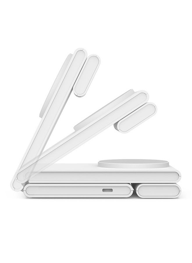 VINSOC - Wireless Charger 3 in 1 Portable Wireless Charging Station for iPhone 15/14/13/12/11 Apple Watch Charger Compatible with Apple Watch Ultra 2 Series 9/8/7/6/5/4/3/2/SE White - Image 1