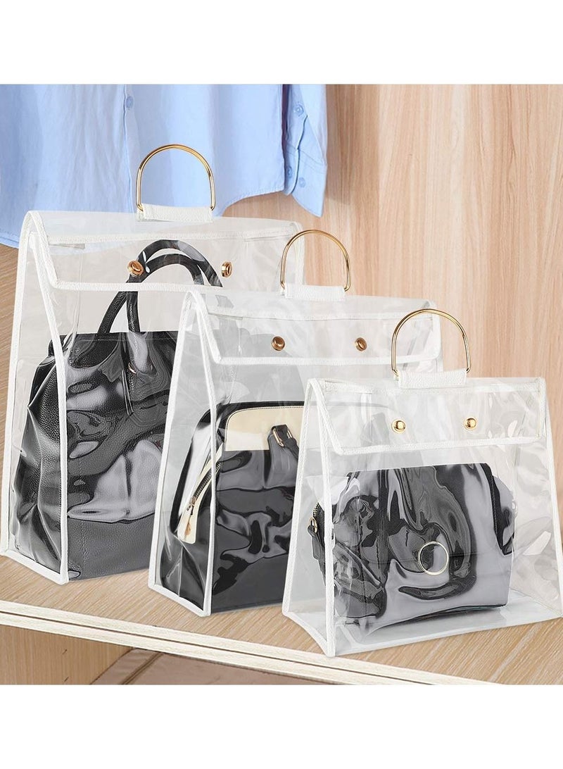 SYOSI 3 PCS Purse Storage Bag Organization for Hanging Closet with Zipper and Handle Handbag Organizer Dust Cover (S and M and L) - Image 5