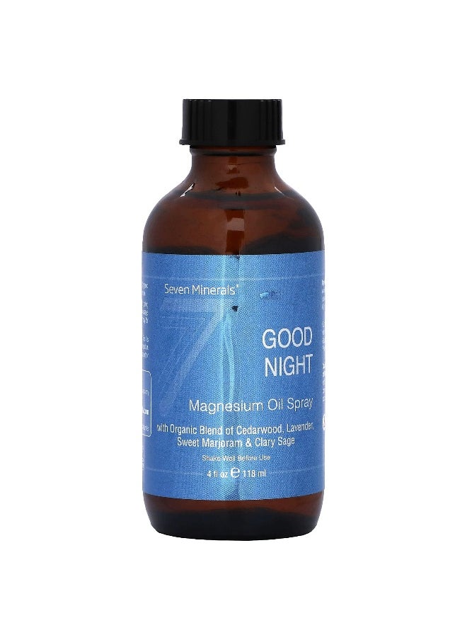 Seven Minerals Seven Minerals, Good Night, Magnesium Oil Spray, 4 fl oz (118 ml)  - Image 1
