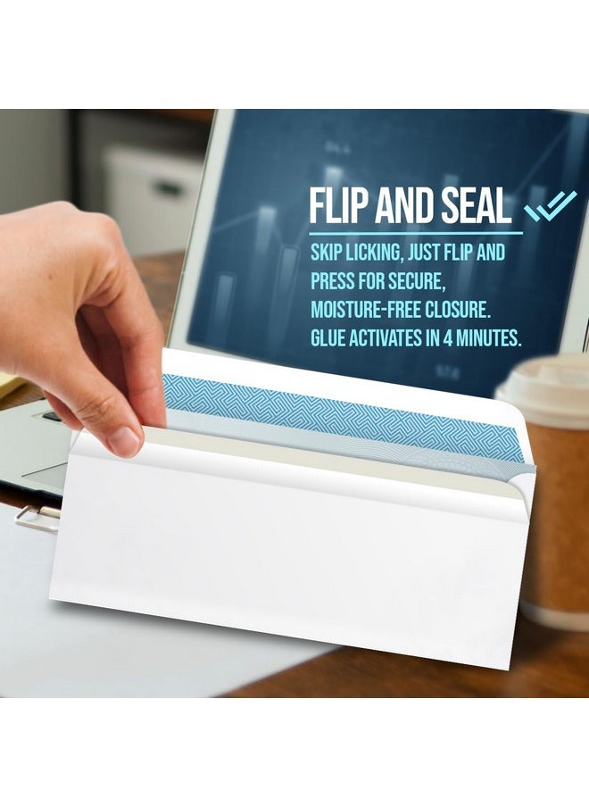 Compuchecks - Double Window Envelopes #8- Flip And Seal Flap, Security Business Mailing Check Envelopes - Tamper Evident, Security Tint - 500 Count - Guaranteed To Fit Quickbooks Checks - Image 1