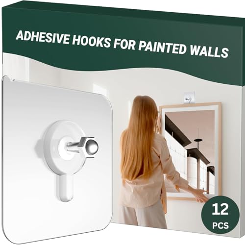Adhegrip 12 Pack Adhesive Heavy Duty for Hanging Wall Decor Items Home Decor Items Clock Hanging Photo Frame for Without Drilling Nail Key Holder - Image 1