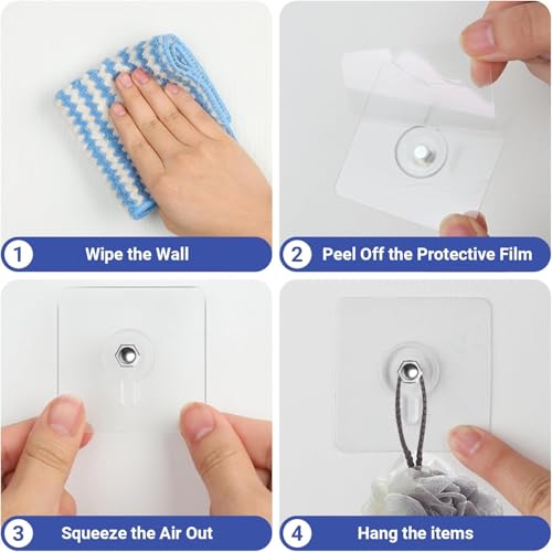 Adhegrip 12 Pack Adhesive Heavy Duty for Hanging Wall Decor Items Home Decor Items Clock Hanging Photo Frame for Without Drilling Nail Key Holder - Image 4