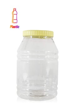 Sunpet Alsaqer Round SpiceJar/Pet Jar/Plastic Round Food Storage Jar 6000 ml Capacity Clear 