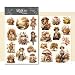 CATaireen Rub On Transfers Stickers 2 Sheets for Crafts Cloth Glass Acrylic Wood Furniture Small Vintage Junk Journal Supplies Scrapbooking Items Christmas Thanksgiving Thanksgiving - Image 2