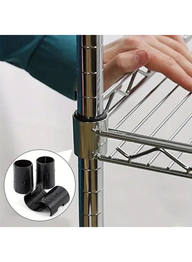20pcs Heavy Duty Black Plastic Wire Shelf Clips Adjustable Shelving System Locking Brackets - Image 5
