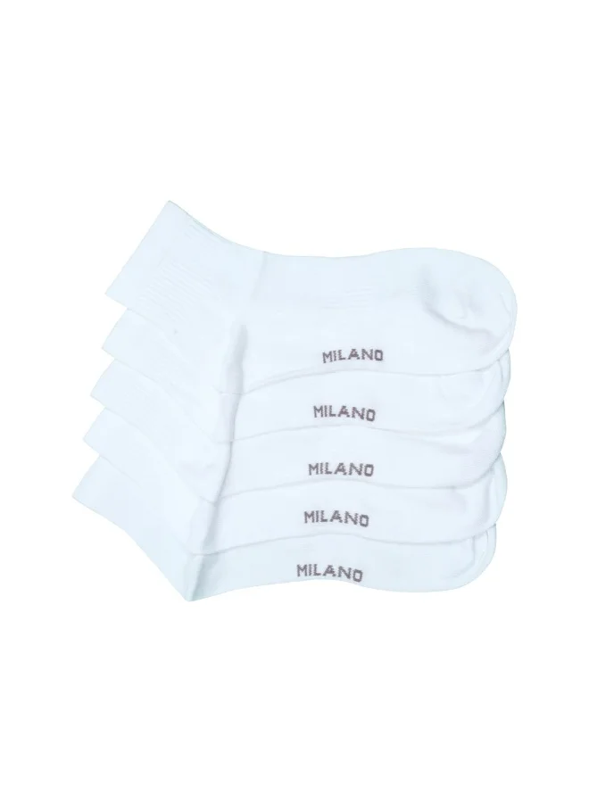 QTR ANKLE 5PK WHT