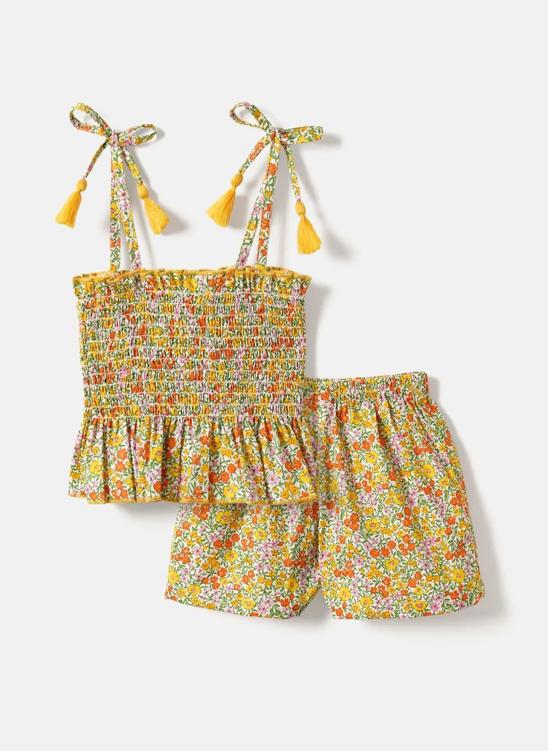 Nautinati  Nautinati Cotton Floral Print Clothing Set for Girls  | Best Price UAE