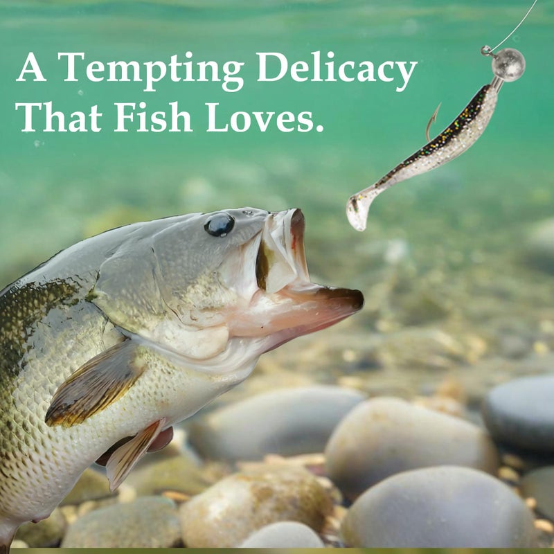 Jeoronuly 40pack Fishing Jig Heads Set with Hooks Box, Fishing Soft Lures Hooks for Crappie Bass Trout, Saltwater Freshwater Fishing Tackle Kit, 1/8 oz, 3/16 oz, 1/4 oz, 3/8 oz, 10pcs Each Size - Image 5