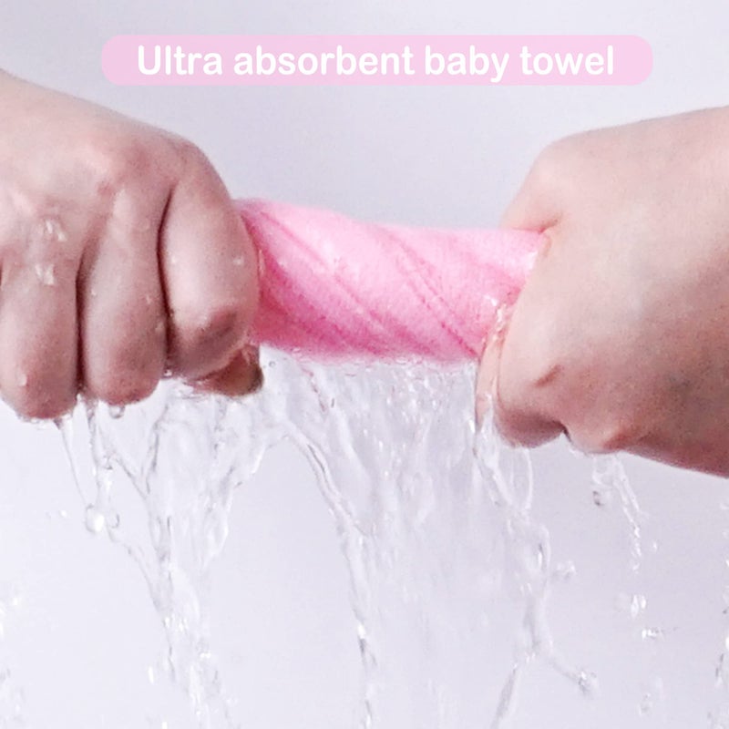 softan Baby Washcloths, 24Pack Baby Wash Cloths Extra Soft & Ultra Absorbent, Baby Towels and Washcloths Face Towel Unisex for Boys Girls Body, Washclothes Gentle on Sensitive Skin, 9x9 Flamingos - Image 3