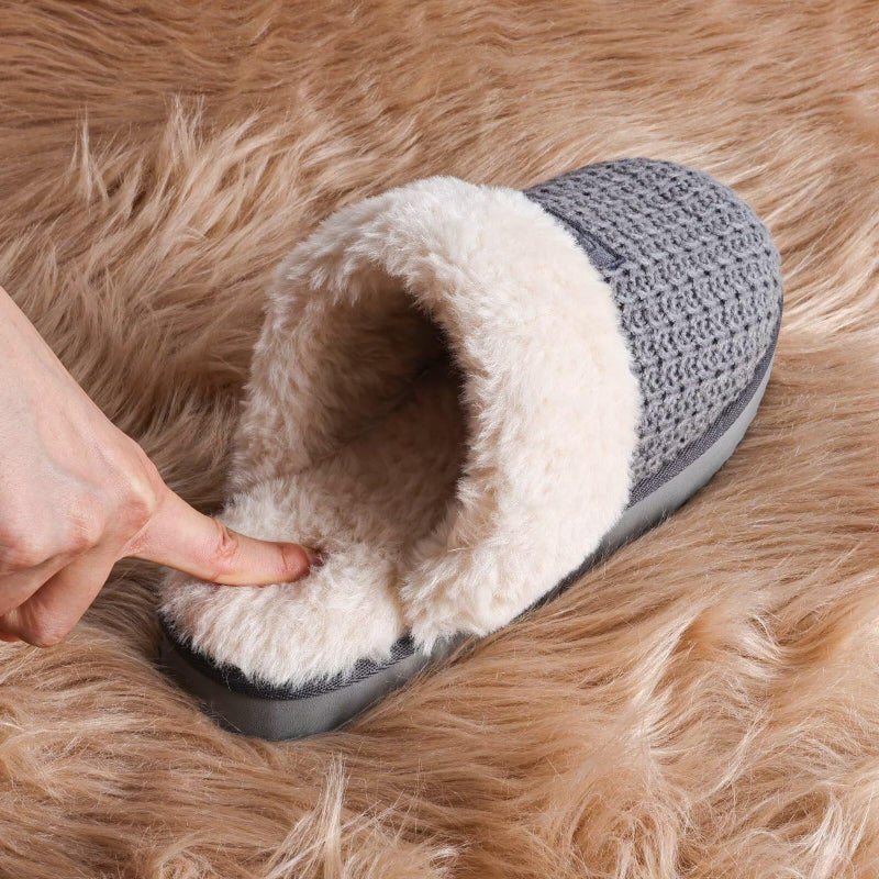 OOW Cozy House Slippers for Women with Memory Foam Soft Warm Fuzzy Slippers Women Home Womens Slipper Shoes for Indoor - Image 2