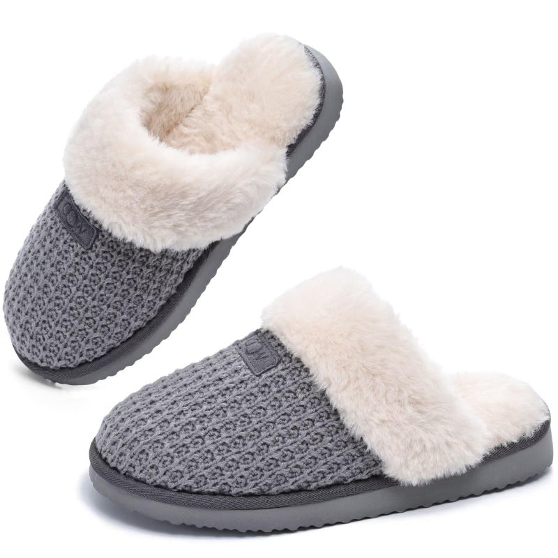 OOW Cozy House Slippers for Women with Memory Foam Soft Warm Fuzzy Slippers Women Home Womens Slipper Shoes for Indoor - Image 4
