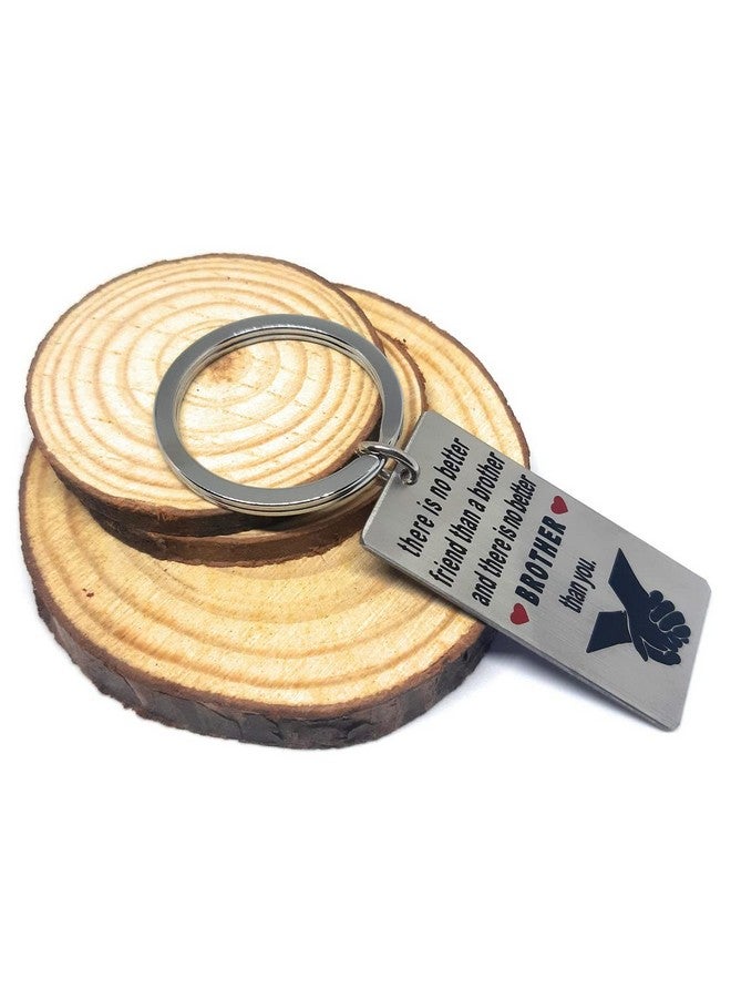 Aura Rakshabandhan Bhaidooj Birthday Anniversary Gift Keychain for Bike Car House Office Brother Bro Bhai Stainless Steel Silver Key Chain - Image 5