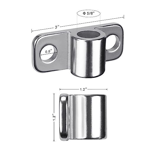 Insaga Wall Mount Fence Gate Hinge Heavy Duty Farm Gate Hinges, Cast 304 Stainless Steel with Non-Welded Design to Fits 5/8" Chain Link Cattle Barn Garden Metal Gates, 2Pack - Image 5