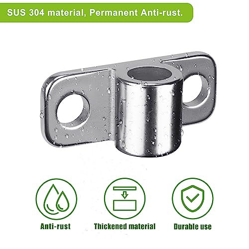 Insaga Wall Mount Fence Gate Hinge Heavy Duty Farm Gate Hinges, Cast 304 Stainless Steel with Non-Welded Design to Fits 5/8" Chain Link Cattle Barn Garden Metal Gates, 2Pack - Image 3