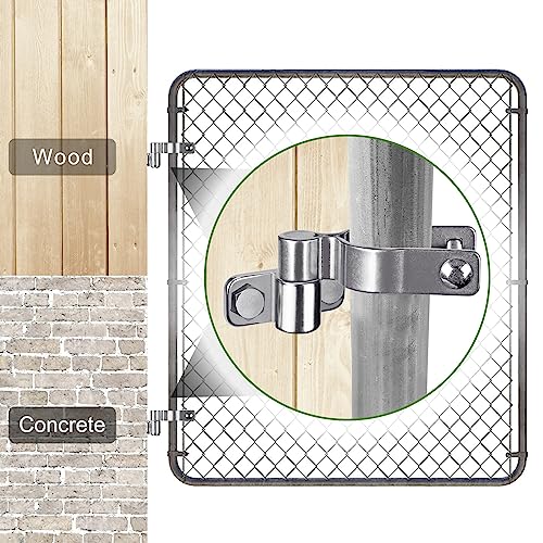 Insaga Wall Mount Fence Gate Hinge Heavy Duty Farm Gate Hinges, Cast 304 Stainless Steel with Non-Welded Design to Fits 5/8" Chain Link Cattle Barn Garden Metal Gates, 2Pack - Image 4