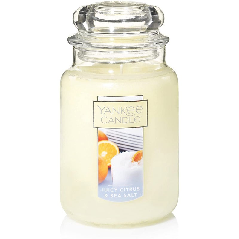 YANKEE CANDLE Yankee Candle Juicy Citrus  Sea Salt Scented Classic 22oz Large Jar Single Wick Candle Over 110 Hours of Burn Time