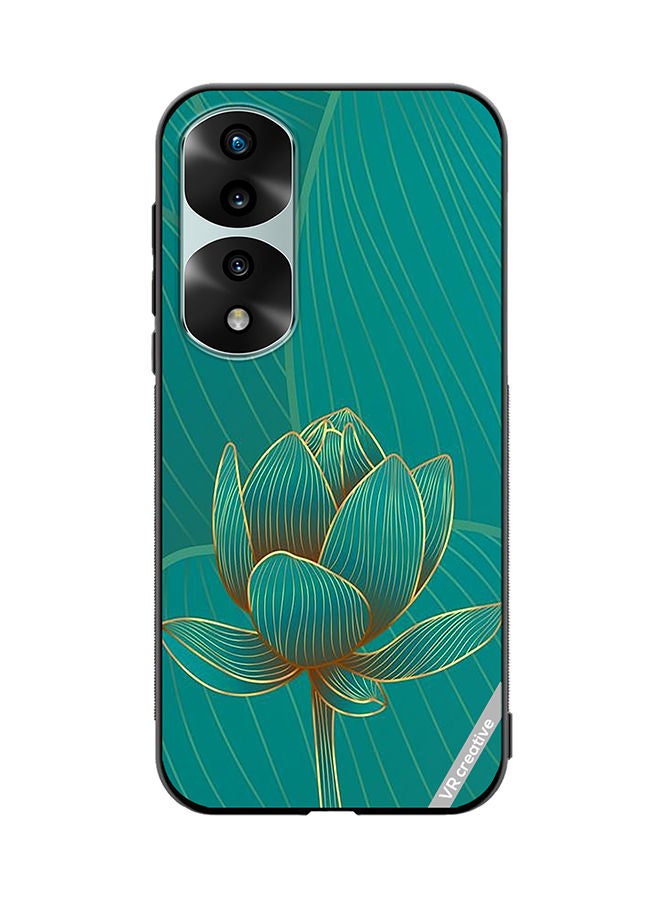 VR CREATIVE Protective Case Cover For Honor 70 Pro plus Green Rose Design Multicolour - Image 1