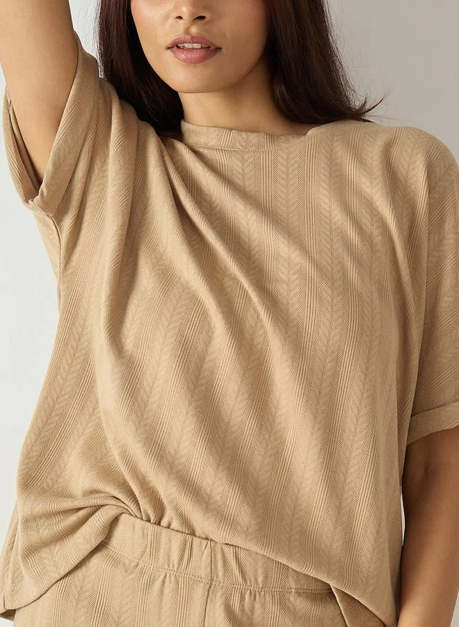 Femmella  Women Relaxed Fit Top and Pants Lounge Set for Women | Best Price UAE