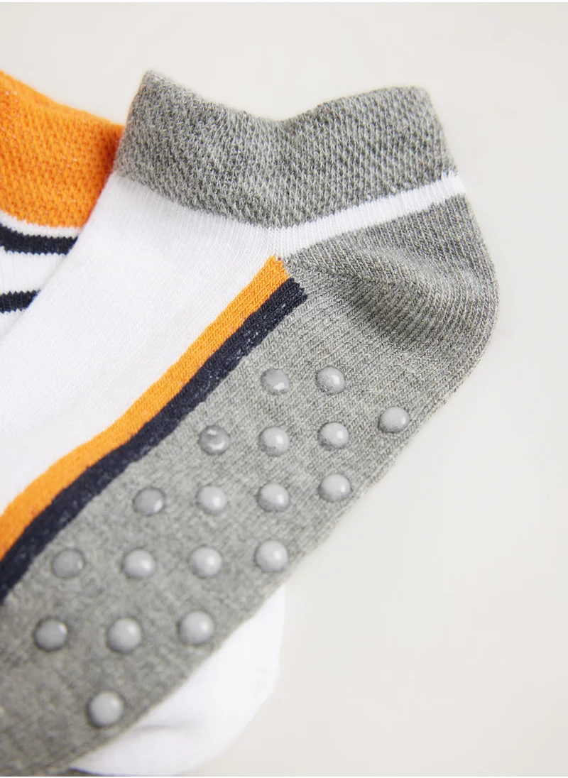 DeFacto 5-Pack Cotton Non-Slip Sole Ankle Socks