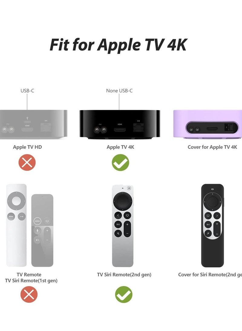 Y&D Case for Apple TV 4K Box and 2nd Gen Siri Remote Control 2022 2021, Silicone Drop Protective Cover 4th/5th Generation - Image 3