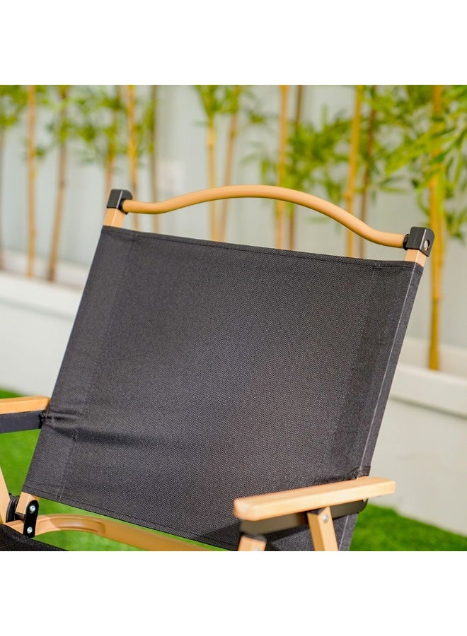 DANUBE HOME كرسي تخييم قابل للطي | كرسي خارجي خفيف الوزن ومضغوط للتخييم والشاطئ والرياضة والسفر – كرسي حديقة قابل للطي – أسود 54×47×76 سم - Image 2