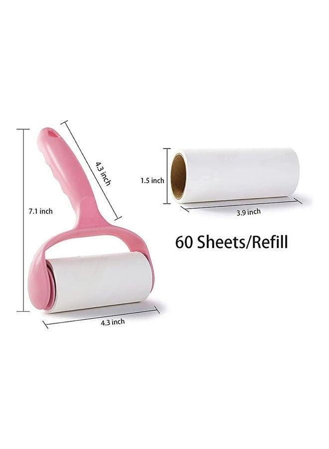 Lint Roller With 5 Refills Pink/White 18x11x10cm - Image 2