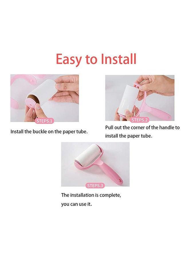 Lint Roller With 5 Refills Pink/White 18x11x10cm - Image 3