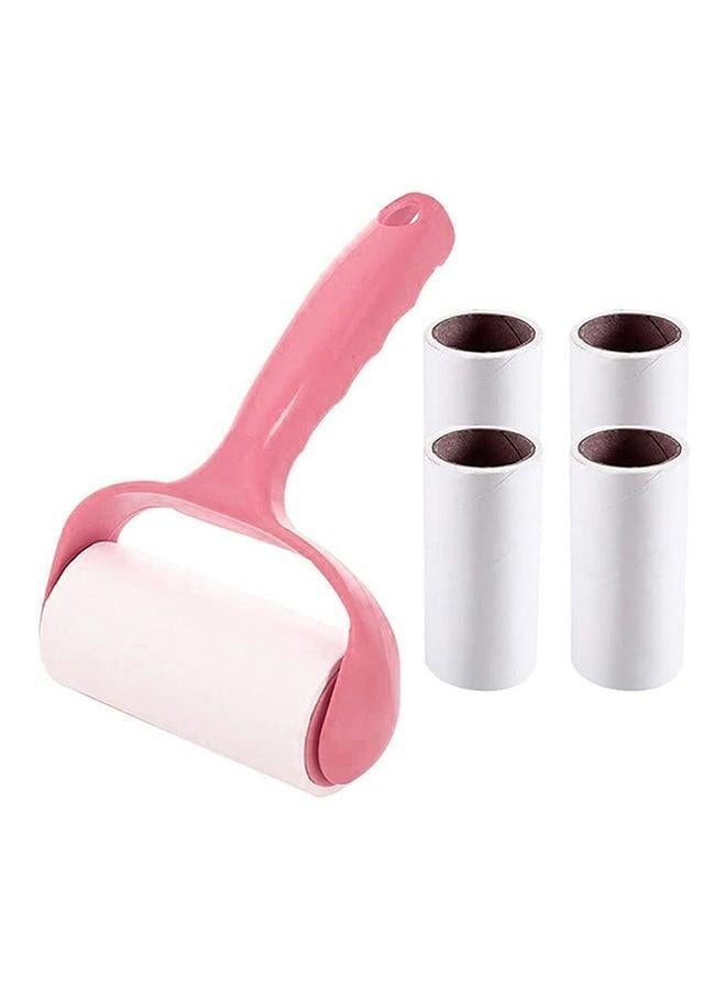 Lint Roller With 5 Refills Pink/White 18x11x10cm - Image 1
