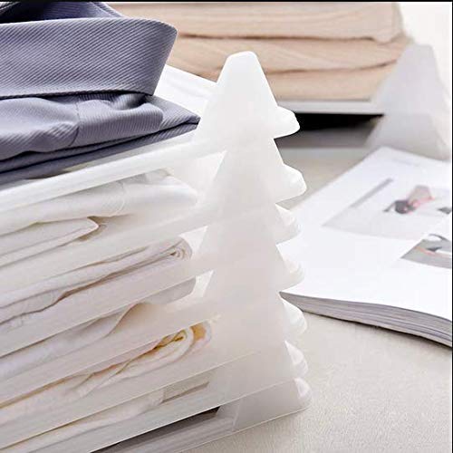 DYOMNIZY DYOMNIZY Wardrobe Organizer Cabinet Folding abinet Folding Board for Shirts TShirt Jeans Storage Rack 10 PCS White  - Image 4
