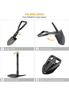 GO2CAMPS Portable Folding Shovels, Collapsible Camping Shovel With Nylon Carrying Pouch And High Carbon Steel Handle, Compact And Multi-Functional Tool  - Image 2