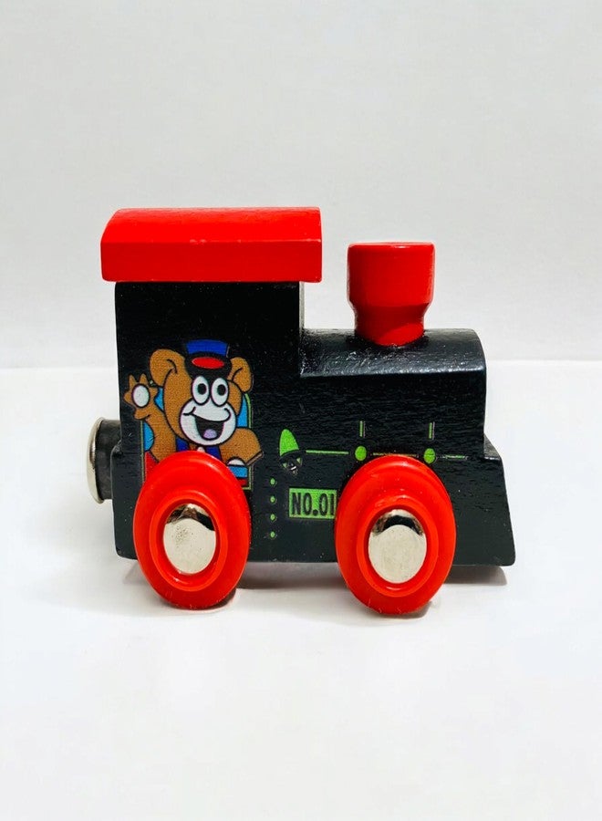 MarvelStore Wooden Magnetic Train Set, 4 Pieces, Educational Toy for Boys and Girls. Skill-Building Magnetic Wooden Trains | Deluxe Railway Set for Toddlers Kids Boys and Girls - Image 2