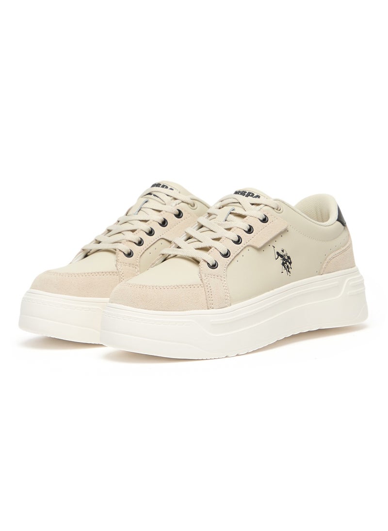 U.S. Polo Assn. - Women's Platform Sneakers - Low-Top Casual Lace-Up Design with Comfort Cushioned Sole for Everyday Wear - Image 1